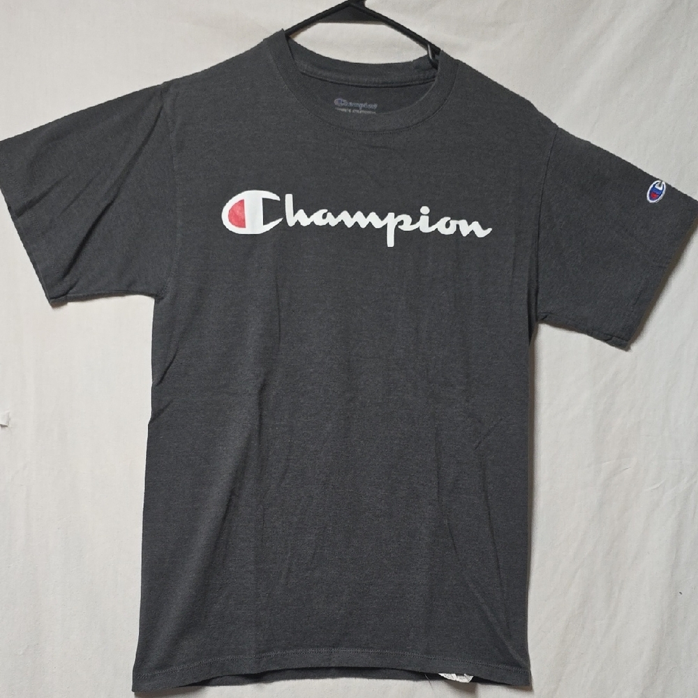 Mens Champion Gray Activewear T-shirt  Small